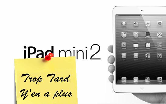 iPad Mini 2 Retina version 4G 16GO à 249€90
