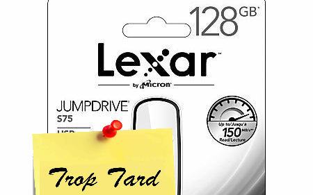Clé USB 3.0 Lexar JumpDrive S75 128 Go (débits jusqu'à (...)