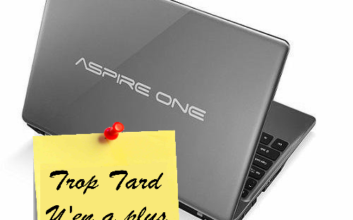 Soldes 259.99€ le Netbook Aspire One 725 double coeur (...)
