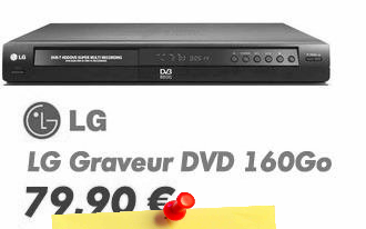 LG ENREGISTREURS DVD disque dur à partir de 39€90, TNT (...)