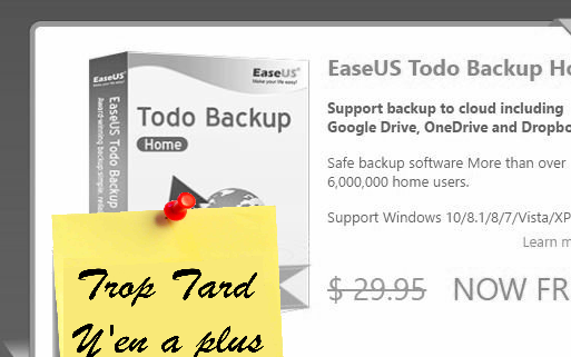 Logiciel backup EaseUS Todo Backup Home 9.2 gratuit