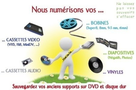 Numérisez vos films super8, cassettes vidéo, diapositives (...)