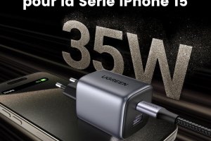 Chargeur UGREEN Nexode 35W GaN Double Prise USB-C et (...)