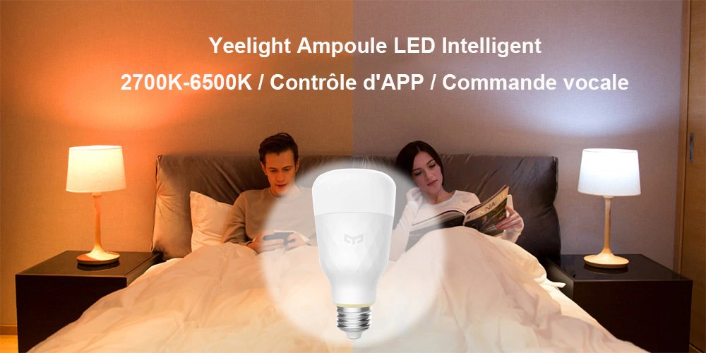 Ampoule connectée Yeelight YLDP05YL E27 blanche 12€60 stock Europe