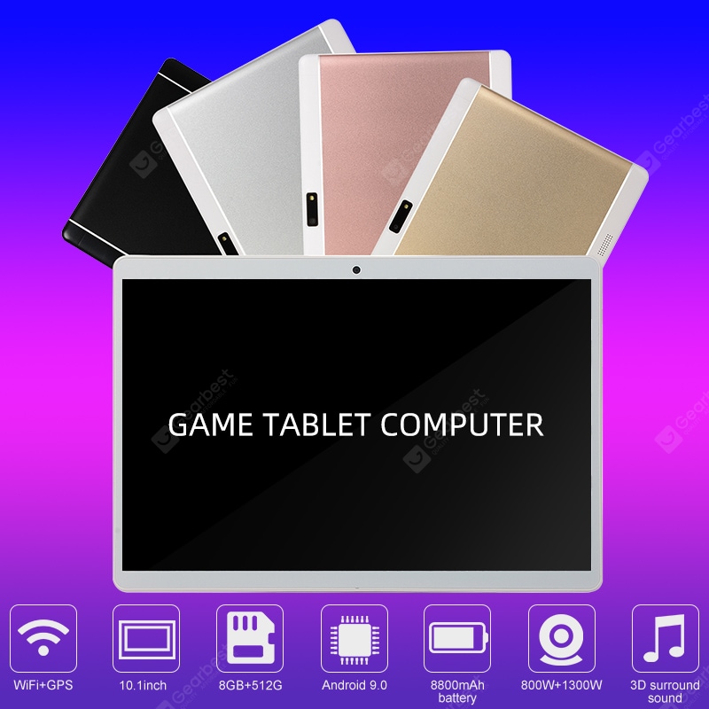 Tablette Tactile 10 Pouces FullHD, Android 9, 8/512GO à 73€44