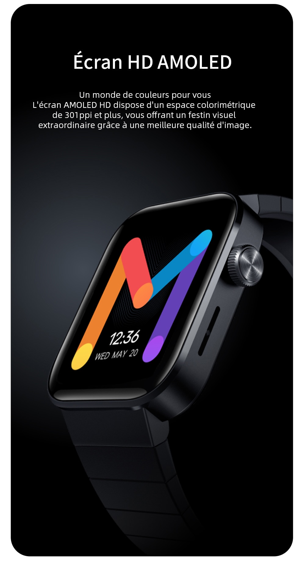 Mibro T1, une montre connectée à écran OLED qui permet aussi de prendre des appels audio