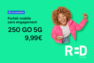 Bon plan relatif Promotion RED SFR 250GO 5G Appel/sms/mms illimités et 26 (...)