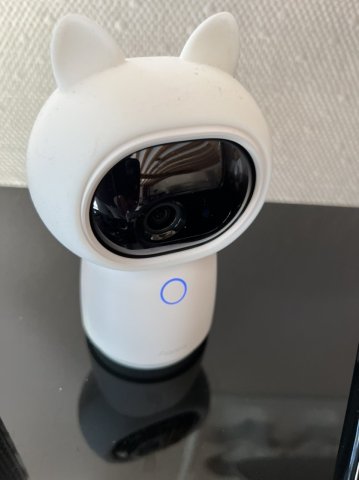 Aqara G3, le bouton central avec son halo lumineux 