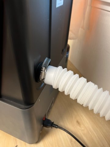 Le tube d'évacuation