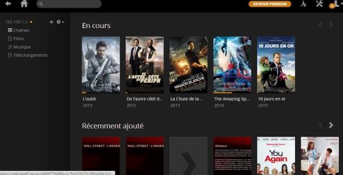 Plex via PLEX.TV est compatible Chromecast