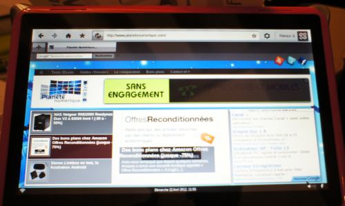 Le navigateur Internet est performant avec support Flash