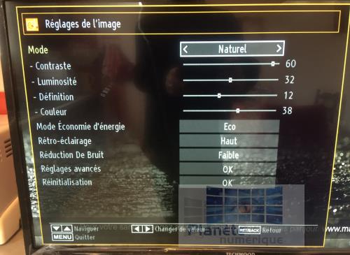 Les réglages de l'image