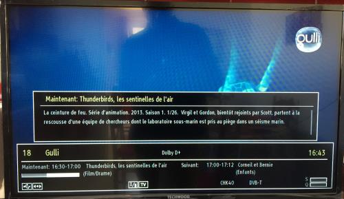 Les informations guide des programme EPG