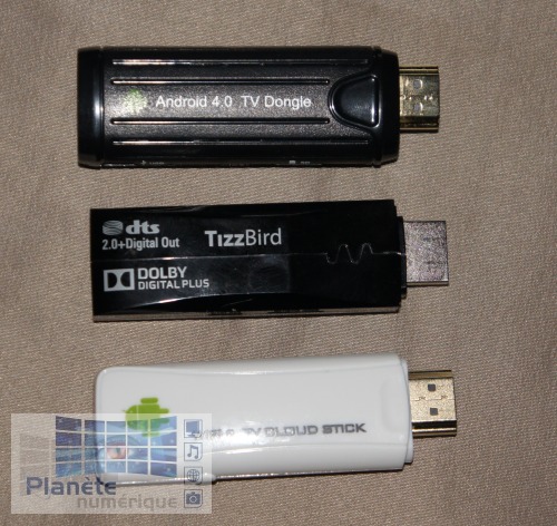Comparatif Physique du Tizzbird N1 avec des clés économiques Android