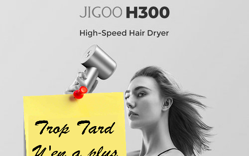 Le Sèche-cheveux JIGOO H300, haute vitesse et ions (…)
