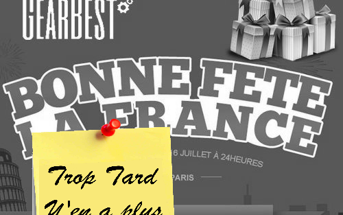 Opération 14 Juillet chez Gearbest, Imprimante 3D à 160€ (…)