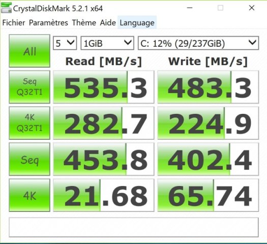 Le disque SSD est performant