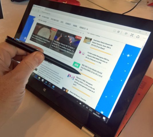 le Vbook V3 en mode pupitre