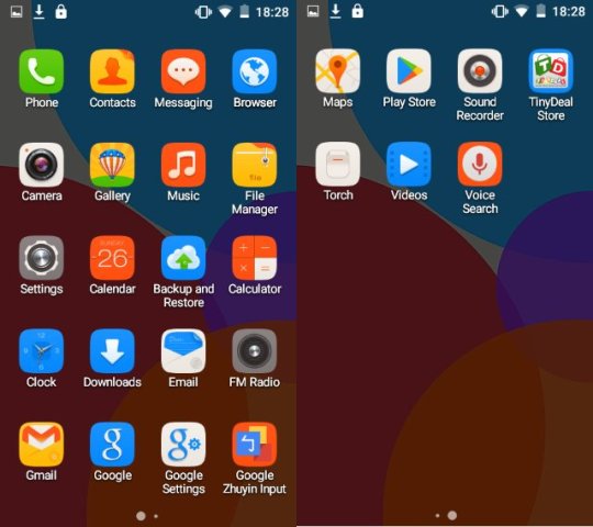 Les applications installées
