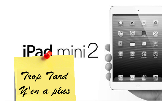 iPad Mini 2 Retina version 4G 16GO à 249€90
