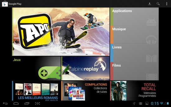 Google Play Market est disponible sans bridage