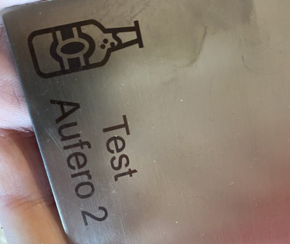 Essai gravure sur plaque métal