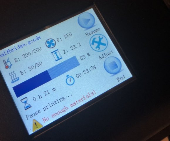 L'écran du firmware original