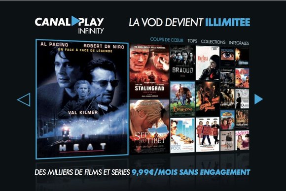 Canal Plus Infinity : de la vidéo à la demande (sVOD) en illimité pour 9.99 €