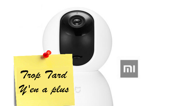 Caméra IP 360 Xiaomi Mijia Smart, HD Wifi et motorisée à 21€