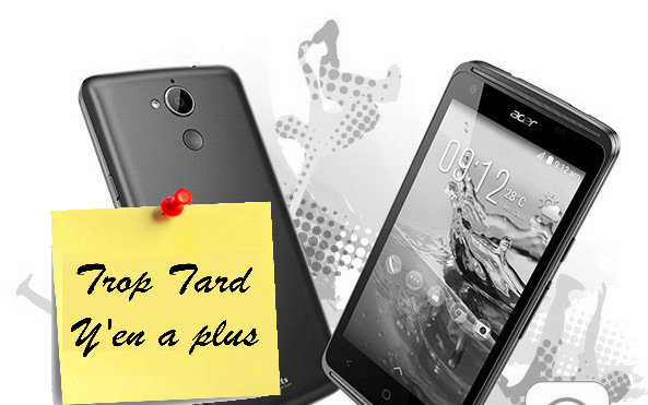 Smartphone Acer Z410 4G 4,5 pouces blanc ou noir à 67€36 (…)