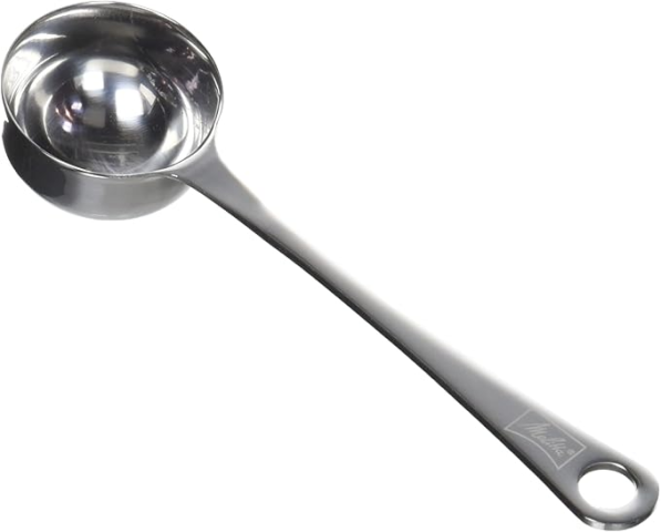 La cuillère de dosage Expresso absente, ici une Melitta