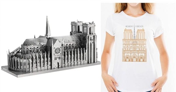 Une Maquette 3D Cathédrale Notre Dame de Paris et des tee shirts chez Gearbest 