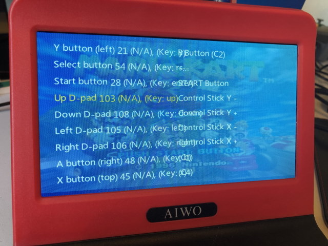 Dans chaque jeu les touches peuvent être remappées