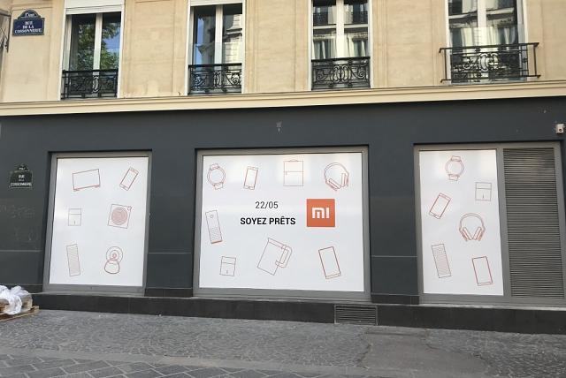 La première boutique Xiaomi avant l'ouverture en 2018