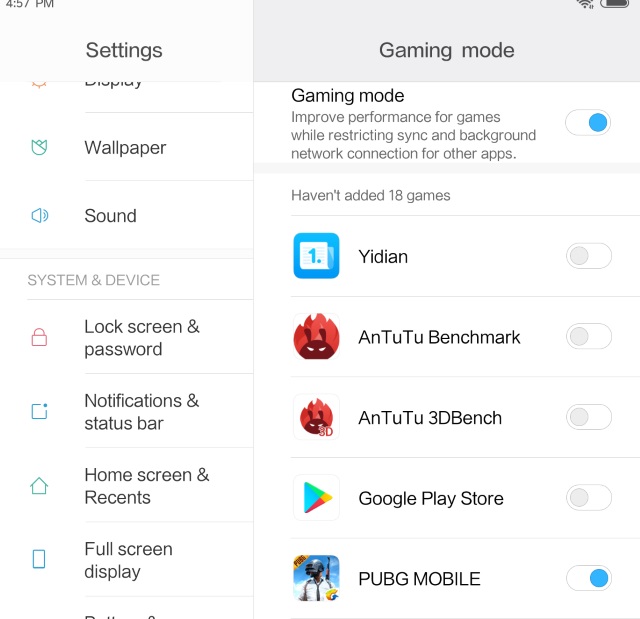 Le réglage optimisation gaming