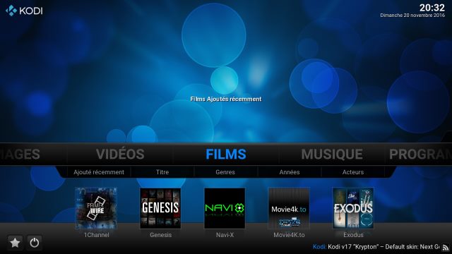 Kodi V16 avec de très nombreux Plug'ins