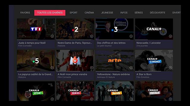 Mycanal propose le direct sur l'ensemble des chaines