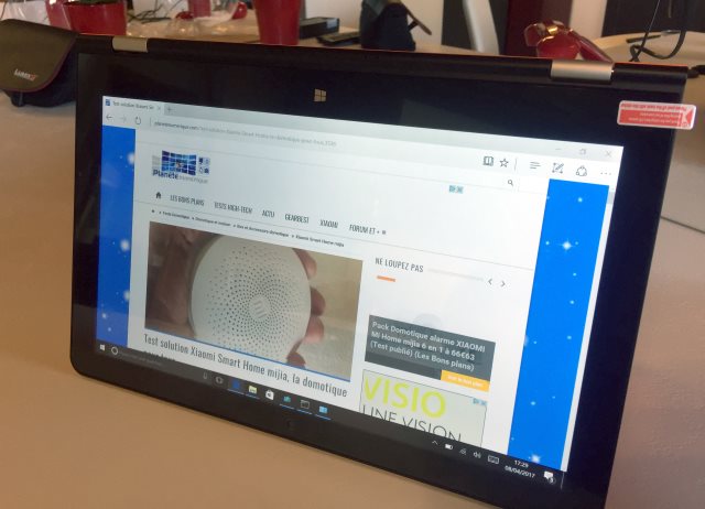Le Vbook V3 en mode tente