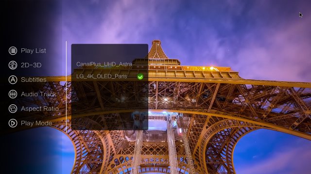 Lecture 4K dans le lecteur intégré