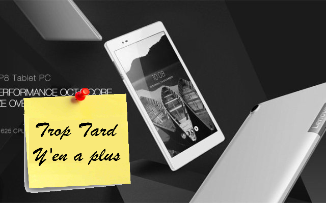 Tablette Android Lenovo P8 édition 3G/4G, 8 pouces, (...)