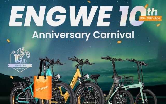 Anniversaire ENGWE 10 ans, promotions sur leurs vélos (...) à la une