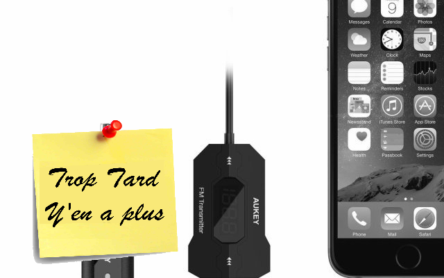 AUKEY Transmetteur FM Allume Cigare Chargeur USB à 10€19 (...)