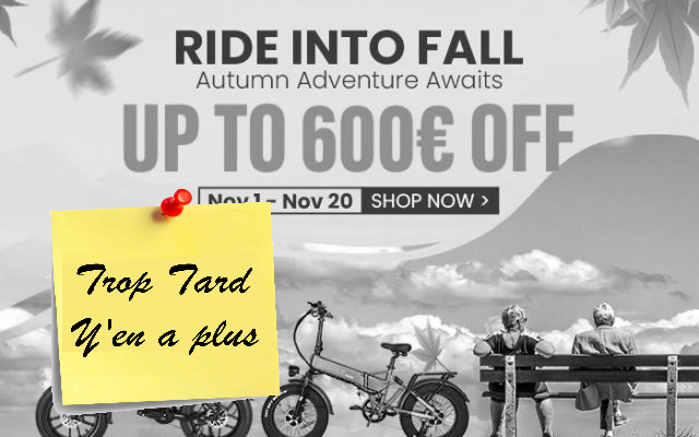 Black Friday Buybestgear, des vélos électriques Fat Bike (...)