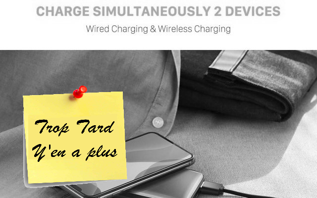 Batterie externe POWERBANK UGreen 10000mAh Charge sans (…)