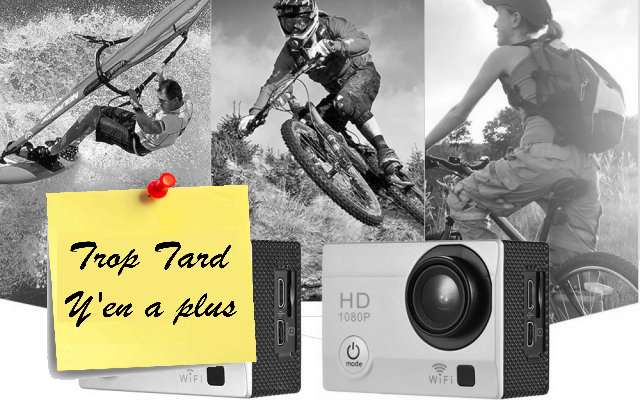 Action Cam 12 Mpx Full HD, écran couleur et Wifi à 18€78