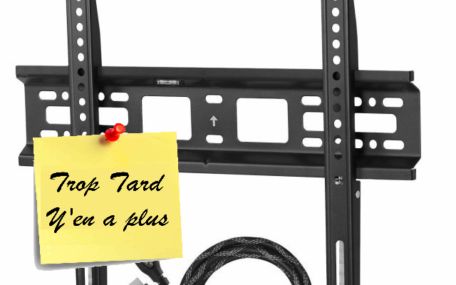 Support mural écran plat 20 à 55 pouces 11€80 avec niveau (...)