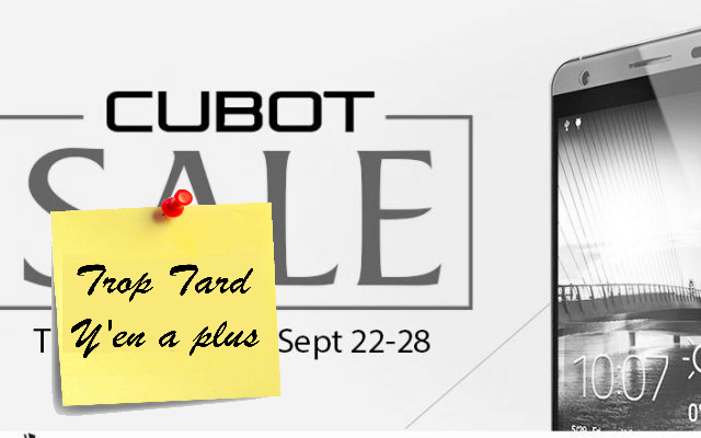 Promotions sur les Smartphones Cubot X9, X15 et H1 dès 106€