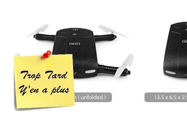 Mini Drone DHD D5 , pliable, wifi avec caméra pour 17€67 (…)