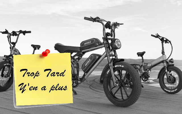 Vente spéciale Printemps sur les Fat Bike Vakole chez (...)