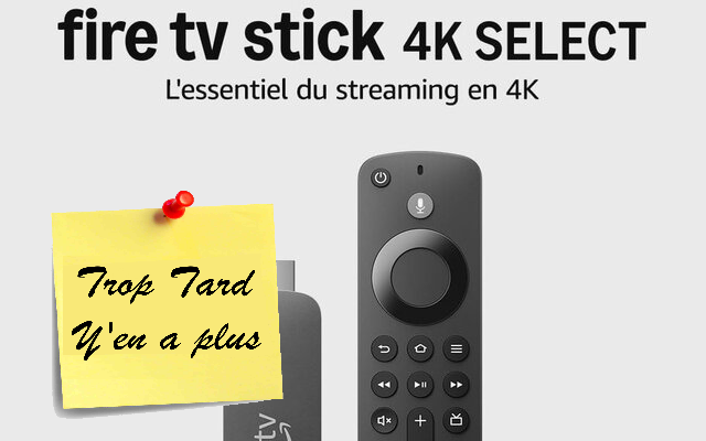 Le dernier Fire TV Stick 4K Select à 28,99 (-47%)
